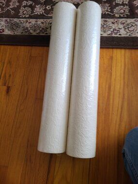 VTG NOS Wallpaper 2 Double Roll Bolts Of Paintable Textured 3-D Borden WT3238